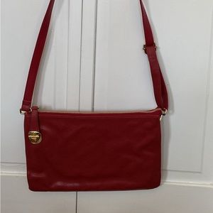 Red leather purse by Levengers